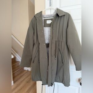 Seraphine Olive Green Maternity Parka Coat